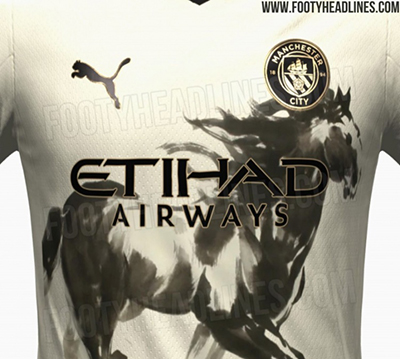 外媒:曼城将推马年特别版球衣,设计灵感取自中国传统水墨画