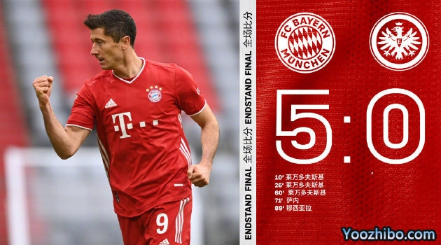 <a href=/zuqiusai/bayern/ target=_blank class=infotextkey>拜仁</a>慕尼黑5-0法兰克福